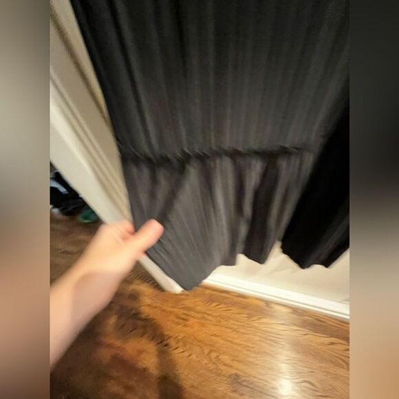 Asymmetrical Zara dress black size s Pleated Midi Dress - Picture 8 of 11